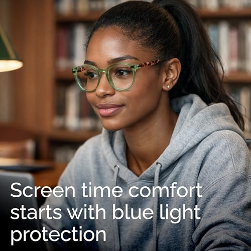 Image of IBOANN Chic & Comfy Blue Light Glasses for Women - 3-Pack Round Frames, Screen-Ready Style with UV Protection Coating