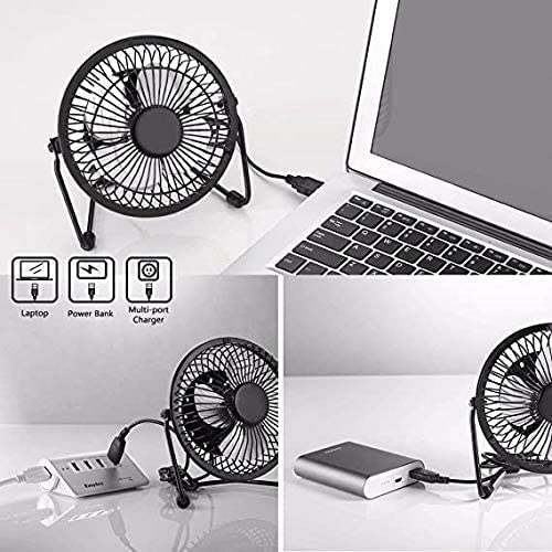 USB-ventilator, draagbaar, mini-koeler, 180 graden draaibaar, voor computer, pc, laptop en notebook (zwart