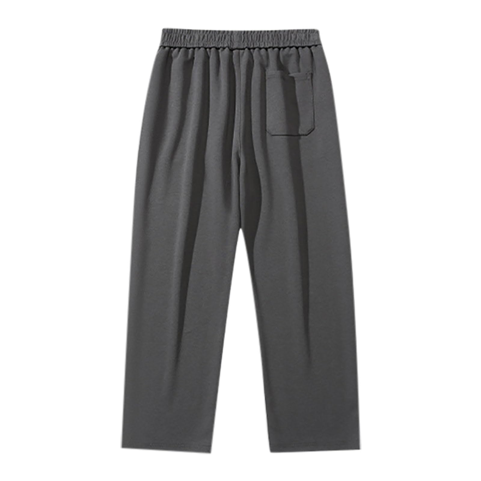 Pantalon Chandal Ancho Hombre,Pantalones Deportivos Casuales De Pierna Ancha Y Rectos De Polar Holgados De Color SóLido para Hombre
