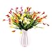 KIRIFLY Artificial Flowers,Artificial Plants Outdoor 6 Packs Plastic Flowers Fake Calla Lily Faux Plant UV Resistant Greenery for Garden Home Decor (Colorful)