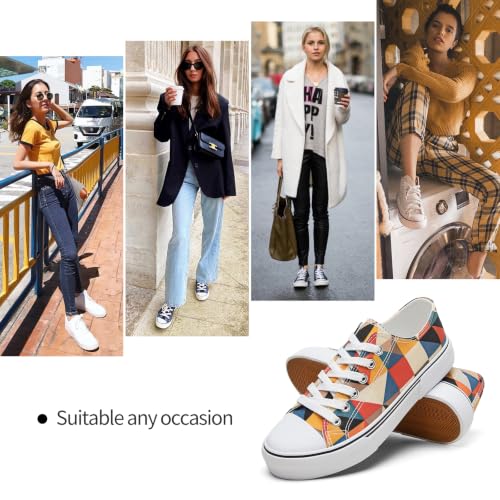 Image of hash bubbie White Sneakers for Women Low Top Canvas Shoes Womens Canvas Sneakers Women's Fashion Sneakers Slip on Casual Tennis Shoes