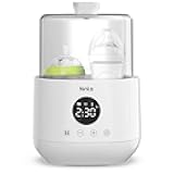 Double Baby Bottle Warmer and Sterilizer for Breastmilk and Formula - Fast Milk Bottle Heater for Twins, Baby Food Warmer with Timer and Auto Shut Off