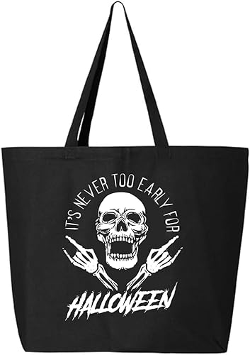 It's Never Too Early for Halloween Trick or Treat Jumbo - Bolsa de lona pesada reutilizable