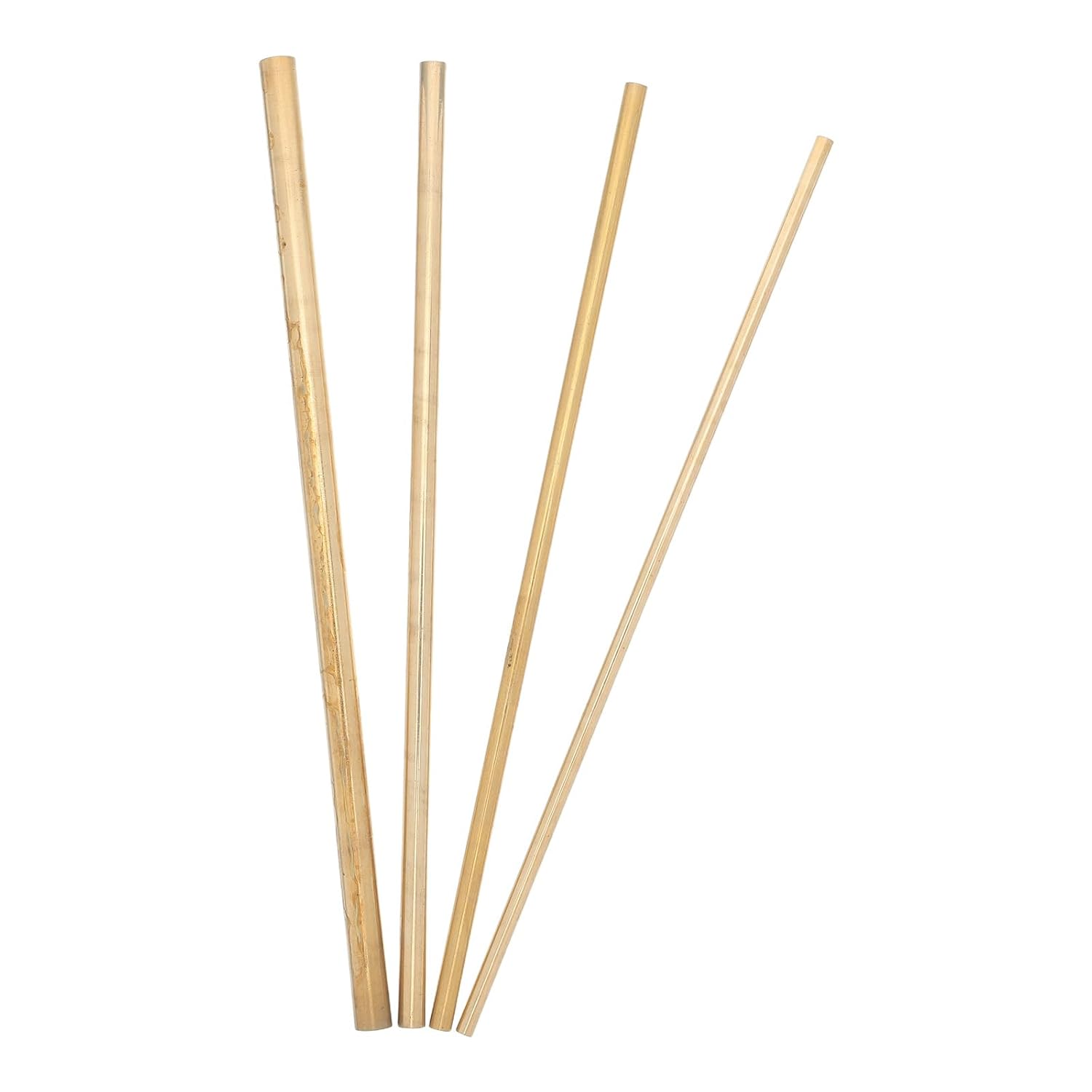 4pcs Solid Round Brass Rod: Metal Bar Stock for Craft Making - Brass Pin for Lathe Handles - 0.16"/0.2"/0.24"/0.31" in Diameter - 7.8 Inch in Length