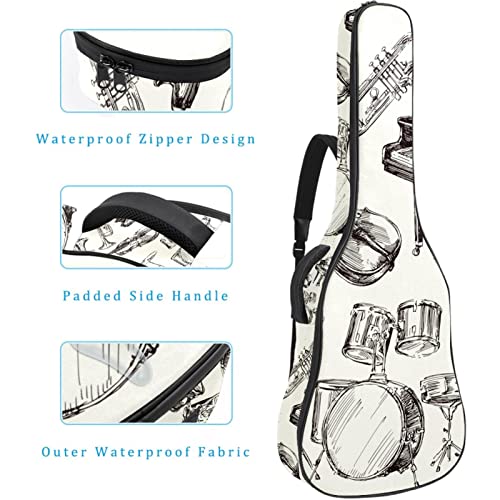 Housse de sac de guitare épaisse avec rembourrage en éponge imperméable pour guitare acoustique électrique basse… - Les Beatles, Paul McCartney, John Lennon, RIngo Starr, George Harrison Housse de sac de guitare épaisse avec rembourrage en éponge imperméable pour guitare acoustique électrique basse… – Image 5