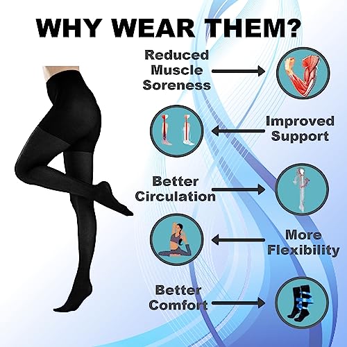 Image of Butterfly Hosiery Women's Plus Size Queen Mild Compression Microfiber Pantyhose
