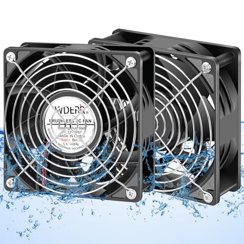 WDERAIR Ventilador de alta velocidad de 120 mm, resistente al agua y al polvo, IP67, 3000 RPM (120 mm x 38 mm)