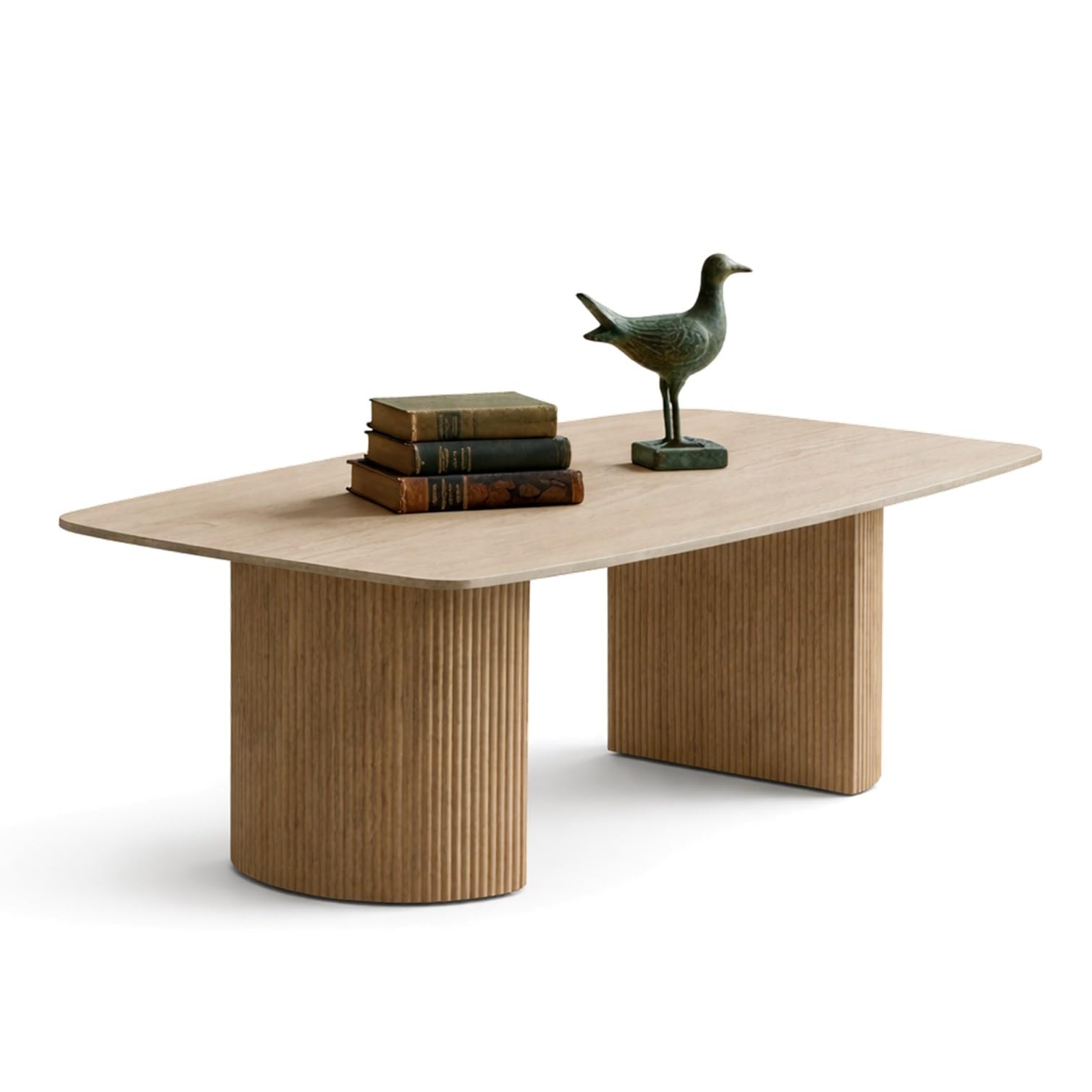 Couchtisch mit Keramikplatte in Travertin-Optik [kratzfest & pflegeleicht], moderner Wohnzimmertisch 130×70 cm, Sofatisch mit hitzebeständiger Oberfläche, ideal für Wohnzimmer & Esszimmer Schwarz