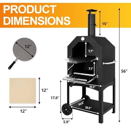 Polar Aurora HW1644 Outdoor Pizza Oven Wood Fired Pizza Oven Patio Portable Pizza Maker Cooking Grill thumb #1