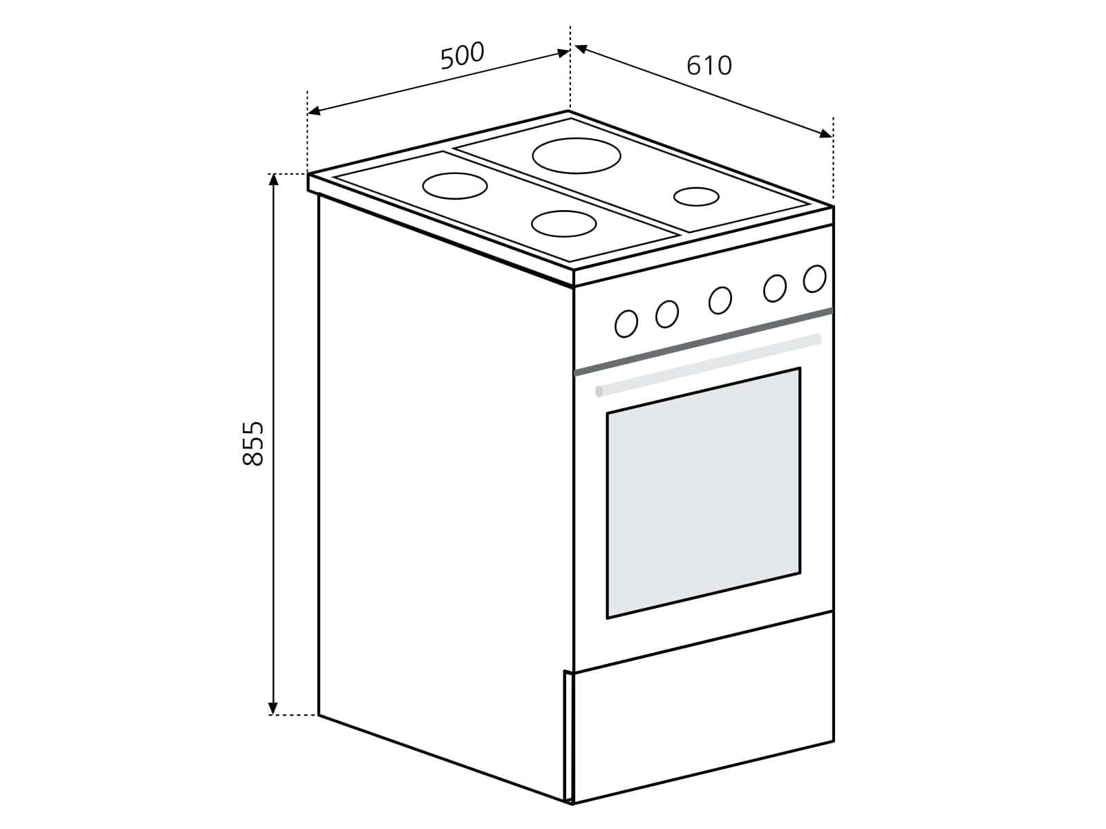 Oranier STG599 Gas Standherd Weiß