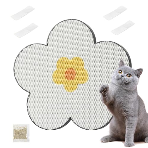 Mppchhn 猫用スクラッチパッド | 花形 吸着式 猫爪とぎマット 床用 | サイザル製 子猫用 スクラッチャーボード 家具、椅子、ソファ、壁、階段、手すり、ドアフレーム用,オフィス家具カーペットリビングルーム用