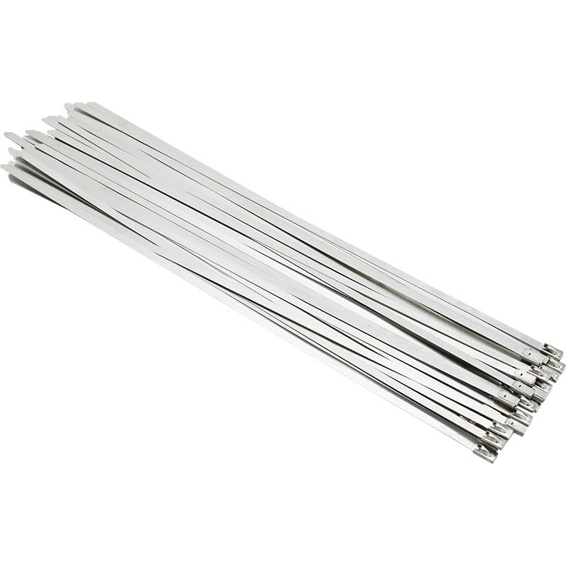 Bridas metálicas de acero inoxidable 304 de 4,6 mm, multiusos, resistentes (5 x 300, 20 unidades)