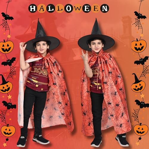 Image of Sarvda Halloween Dress | Costume and Accessories | For Girls and Boys | Kids & Adults | Haunted Horror Theme Party Vampire Witch Ghost Skeleton Draculla Zombie Pumpkin Scary Cosplay Dress