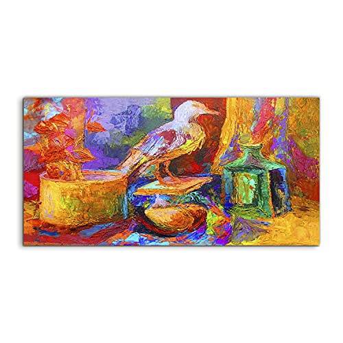 Art photo sur verre trempé 100x50cm Seagull finition premium salon et chambre