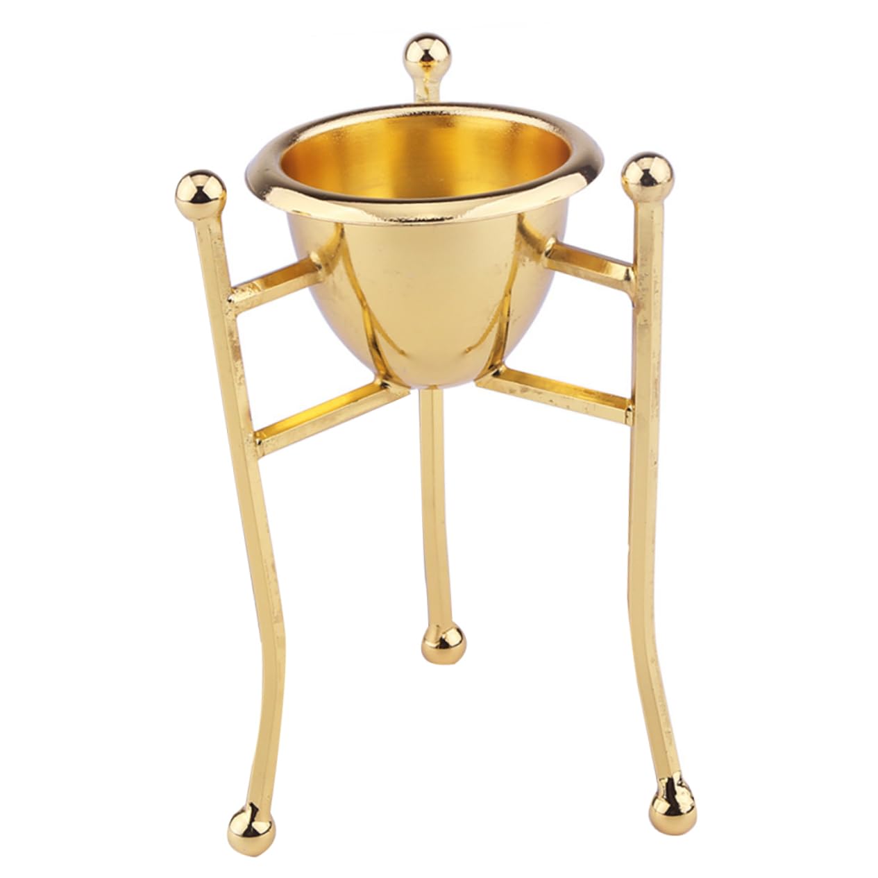 OFFSCH Golden Egg Holder Stand Triangle Steam Egg Rack Cup Unbreakable for Kitchen Dining and Easter Decorations