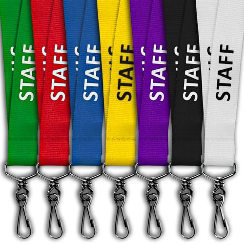 School Badges UK Staff Lanyard with safety breakaway multiple colours 10 pack (Green) - Image 2
