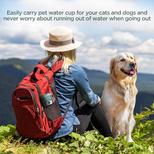 AiQInu 520ML Hunde Trinkflasche, 180° Faltbare Hund Katze Haustiere Auslaufsicher Wasserflasche, Tragbare Hundewasserflasche für Kleine Pet zum Wandern Reisen