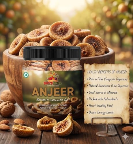 Image of RAJVEER ENTERPRISES Premium Afghan Anjeer | Whole Dried Figs | 100% Natural Healthy Dry Fruit Jar Pack (Natural anjeer, 1Kg)