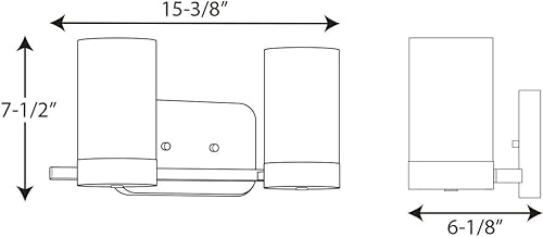 Miniatura 2 de Progress Lighting P300021-109 Elevate Baño de dos luces, Bronce