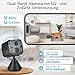 MILFECH 5G WiFi Mini Kamera,2K Überwachungskamera Innen,Kamera Überwachung Innen,WLAN Kamera mit Bewegungsmelder/Nachtsicht/... Batterielaufzeit/Cloud-Spei... für Home Office