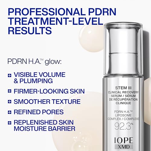 Image of IOPE XMD Stem III Clinical Recovery Serum - Professional PDRN Treatment-Level Results - Visibly Firms, Plumps Volume, and Refines Pores - With Hyaluronic Acid - 1.01 fl. oz.