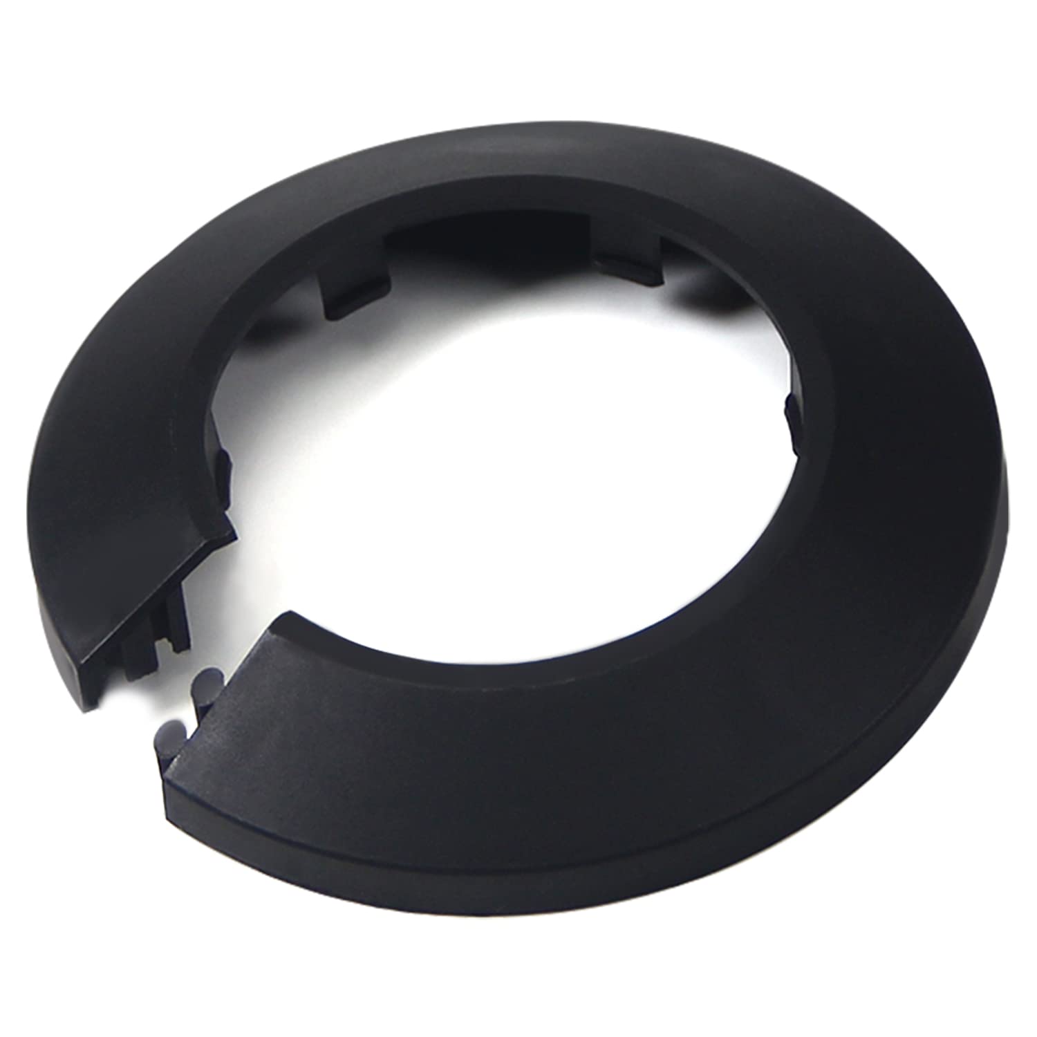 MroMax Fit 1.97" Outer Diameter Flange Water Pipe Cover Decoration Black Pipe Cover Radiator PP Plastic 50mm Escutcheon Collar for Wall Pipe Tube Decoration 1Pc