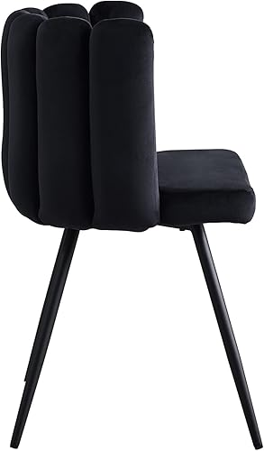 Miniatura 9 de CLIPOP Silla decorativa de barril para sala de estar, moderna silla de comedor de terciopelo para cocina, silla de tocador con patas de metal,