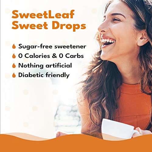 Sweetleaf Stevia Sweet Drops Valencia Orange - Liquid Stevia Drops Sweetener, Zero Calorie, Non-Gmo Flavored Stevia Liquid Sugar Substitute For Sugar-Free Sodas, Mixed Drinks, Iced Tea, 2 Fl Oz (Pack Of 2) #TOP2