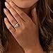 PEORA 14K White Gold Classic Engagement Ring and Wedding Band Bridal Set for Women, 1 Carat Round Shape, F-G Color, VVS Clarity, Size 9.5, Premium Bridal Ring Set, w/Jewelry Box, Sparkling Jewelry