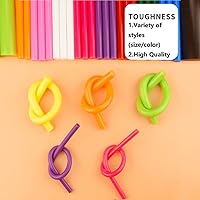 Vista 8 de Othmro 5 barras redondas de plástico ABS de 0.197 in de diámetro exterior de 1.6 ft de longitud, varillas de plástico redondo de plástico