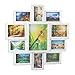Produktbild Relaxdays Bilderrahmen Collage, Bildergalerie für 11 Fotos, Fotorahmen zum Aufhängen, für mehrere Fotos, weiß, 10 x 15 cm