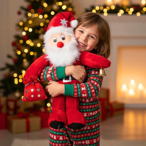 Image of Tickles Santa Claus Christmas with Potli Stuffed Plush Soft Toy for Kids Room (Color: Red Size: 65 cm)