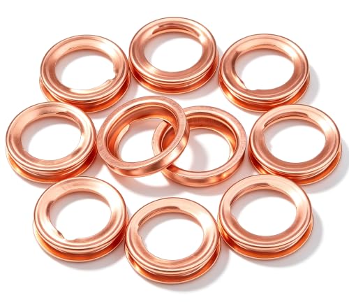 Image of 10PCS Copper Engine Oil Drain Plug Gaskets Replacement for 11026-01M02 Nissan /Infiniti EX35 FX35 FX45 FX50 G20 G25 G35