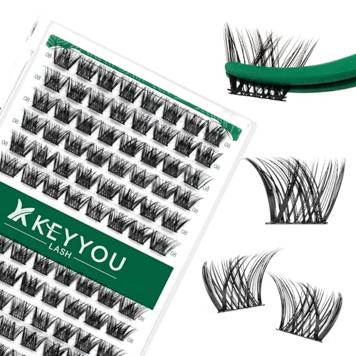 Image of KEYYOU Lash Clusters Eyelash Clusters Wispy Volume D Curl 8mm Y02