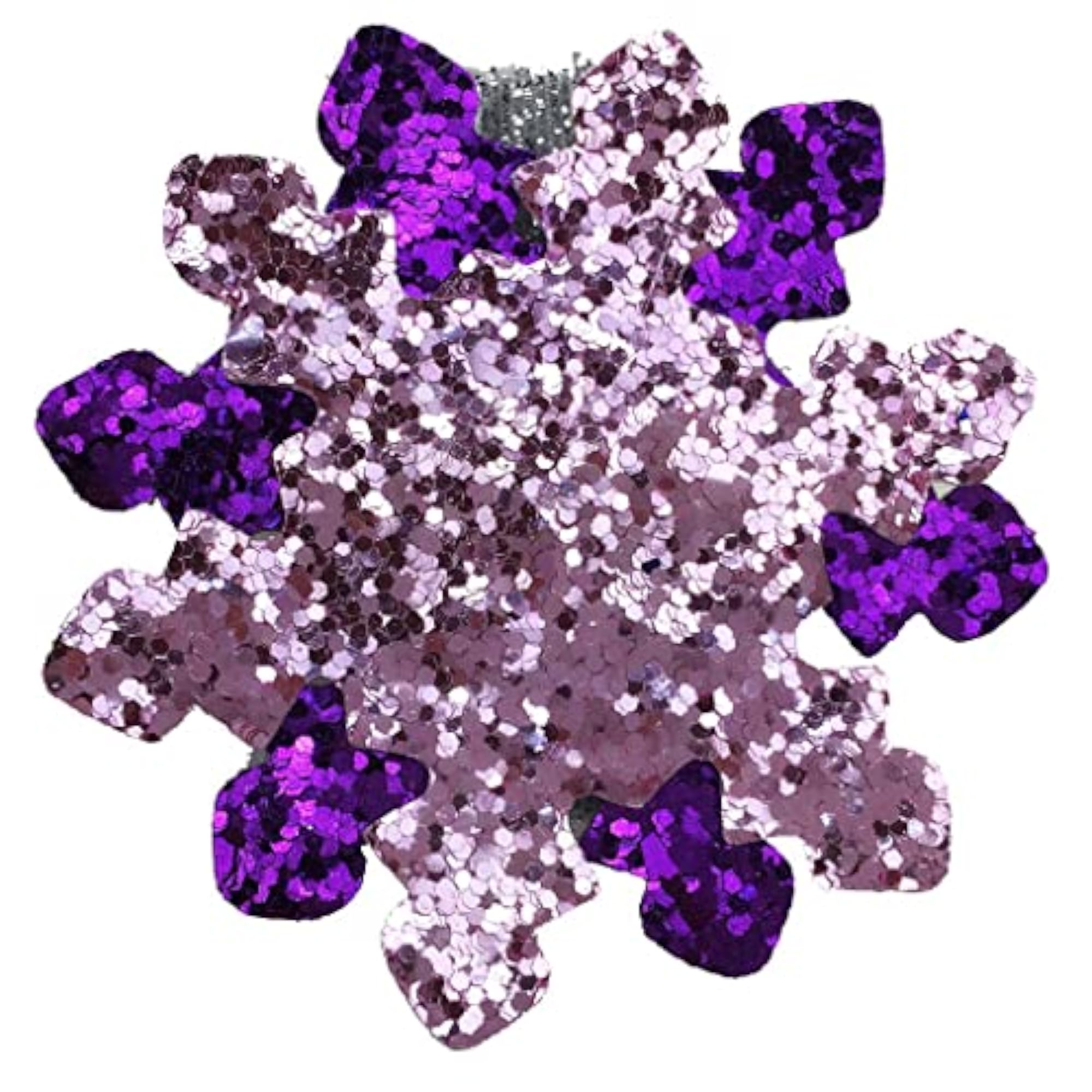 Kids' Purple Sequins Snowflake Hair Clip Barrettes