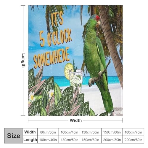 Couverture douce pelucheuse motif fleurs ara idée cadeau naissance lit - 3