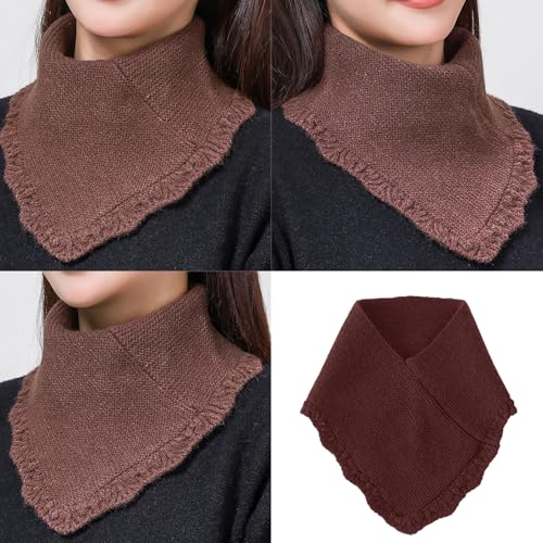 Scarf Neckerchief For Women Winter False Collar Scarfs for Women Neck Wrap Men Women Turtleneck Collar Scarf Knitted2