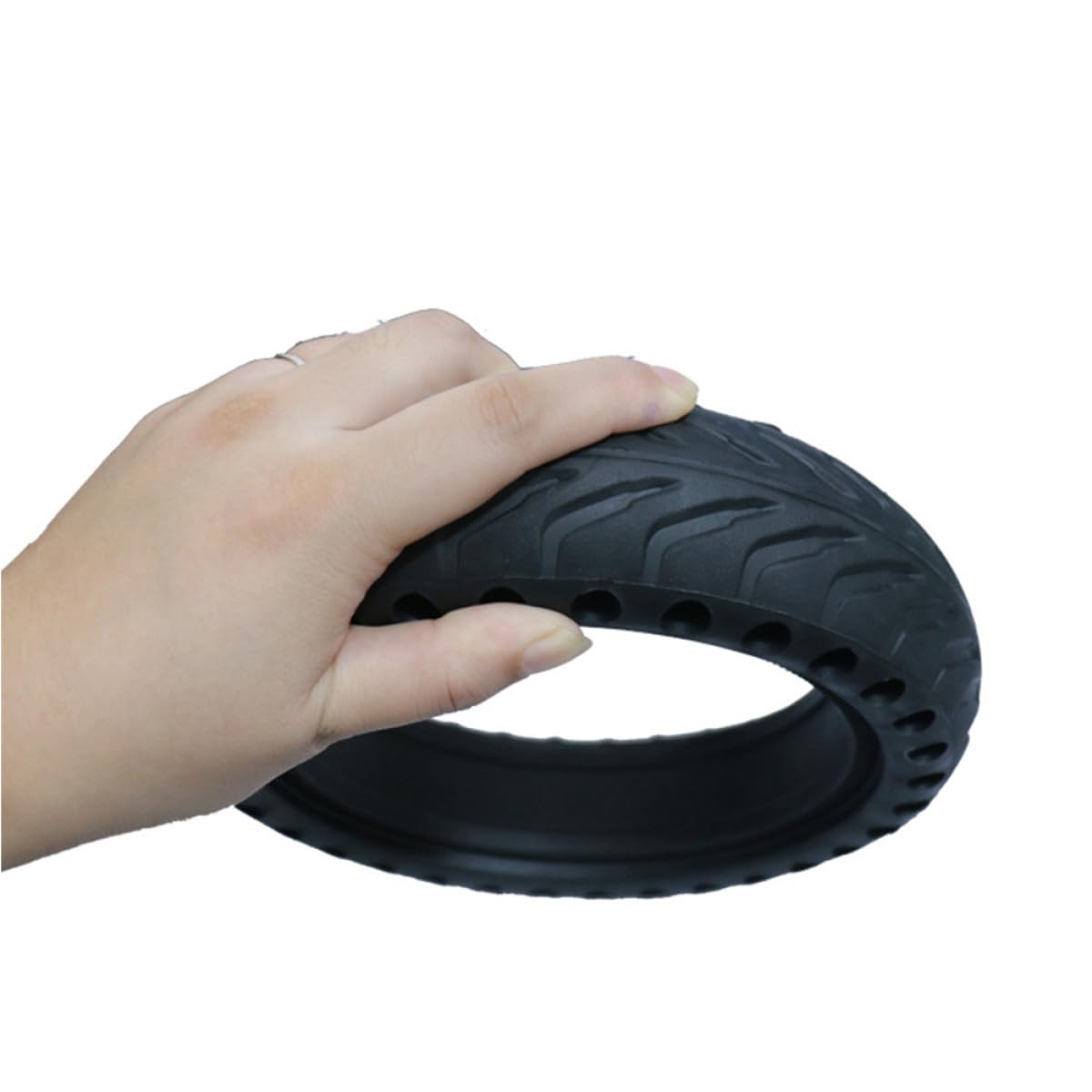 DECHOUS Pneu Alvéolé Anti-crevaison 8,5 Pouces pour Trottinette Électrique, Roue en Caoutchouc Solide, Amortisseur de Chocs, Adapté Usage Extérieur et Pluie, Remplacement Léger