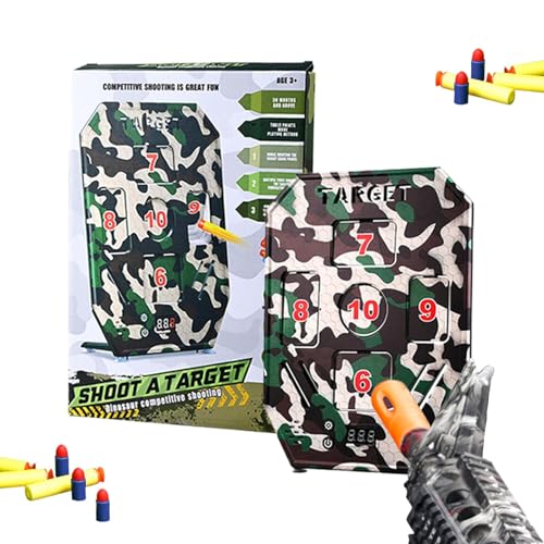 Juego de objetivo digital para pistolas de espuma con puntuación electrónica