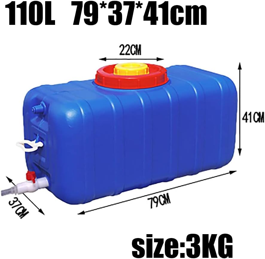 Water Tank 110L Car Water Storage Bucket for Outdoor Camping Travel Food Grade Plastic Car Water Storage Container with Tap Large Capacity Plastic Bucket Large Capacity Water Container(Size:110LB)