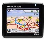 Lieferumfang: Navigationsger¿t Medion GoPal E3115, Software GoPal Navigator ME3.0, Autohalterung mit Saugnapf, 12V Autoladekabel, USB-Kabel, Kartenmaterial f¿r Ihr Land, Support CD/Software CD