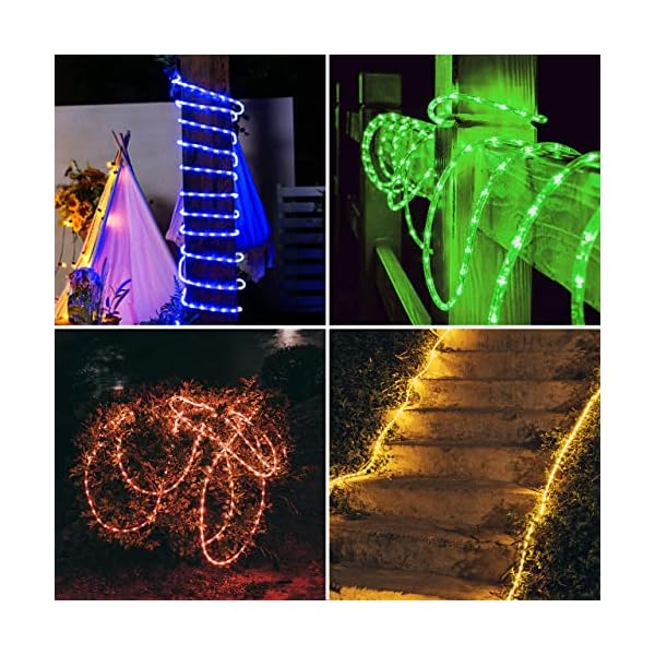 10M LED Schlauch Lichterkette Batterie Außen, USB Outdoor Lichterkette, Bunt Lichtschlauch Lichterkette, Balkon… – Bild 6