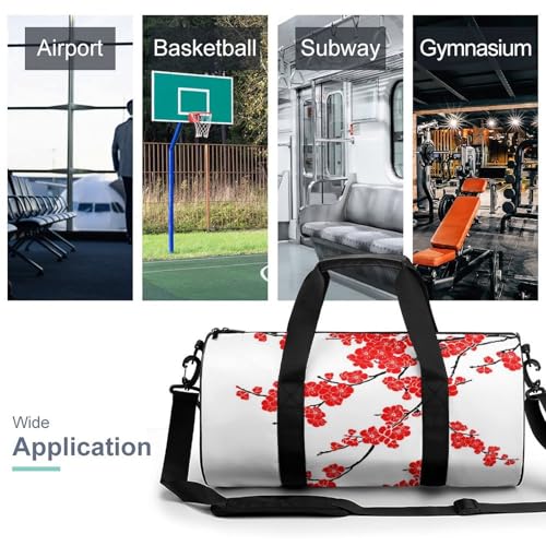 Sac de sport gym Fleur Rouge pour organiser facilement vos affaires de voyage et de camping - 3