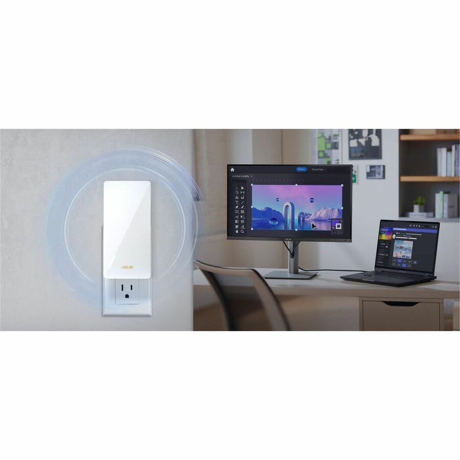 ASUS RP-BE58 BE3600 Dual Band WiFi 7 (802.11be) Range Extender, AiMesh Extender for Seamless mesh WiFi; Works with Any WiFi Router - image 2