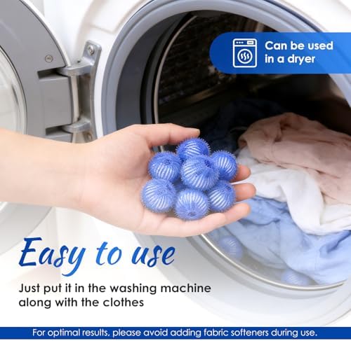 24Pcs Pet Hair Remover for Laundry Reusable Dryer Ball Washing Machine Lint Catcher Dog Cat Fur HairRemover for Clothes Pet Bedding Sofa and Laundry — view 5