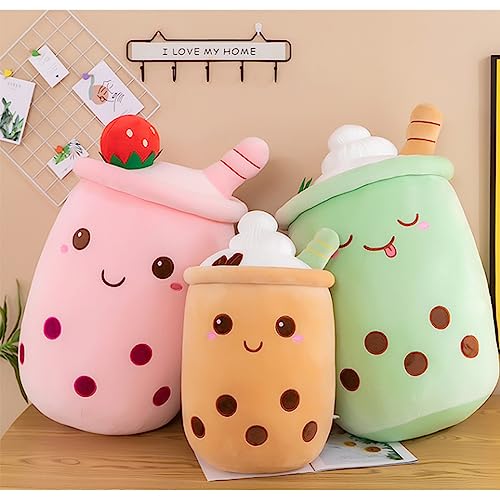 Bobomon Bubble Tea Kuscheltier PlüSchtier XXL SüßE Kissen, Kawaii Bubble Tea Cup Plushie Stofftier Boba Teetasse PlüSch Spielzeug Deko (Kaffee, 23cm)