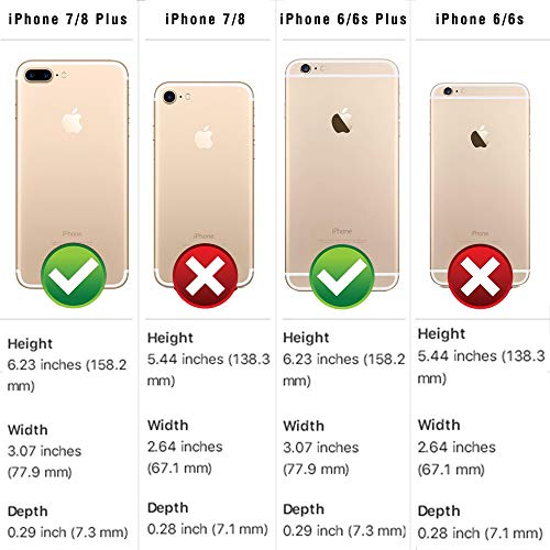 SafeSleeve Anti Radiation RFID iPhone Case: iPhone 8 Plus, iPhone 7 Plus and iPhone 6 Plus ELF & RF Blocking Identity Theft Protection Wallet (Red) - Thumbnail 4
