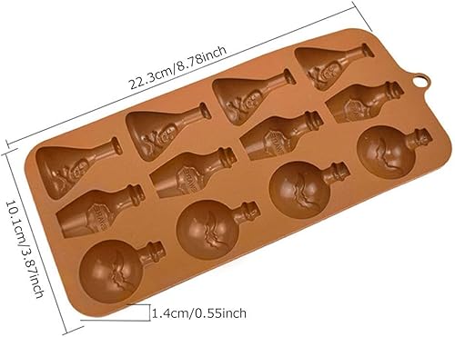 Miniatura 3 de Molde de silicona con forma de calavera de Halloween, murciélago, bruja, fantasma, bandeja de molde de calabaza, cabeza de calavera, gato,