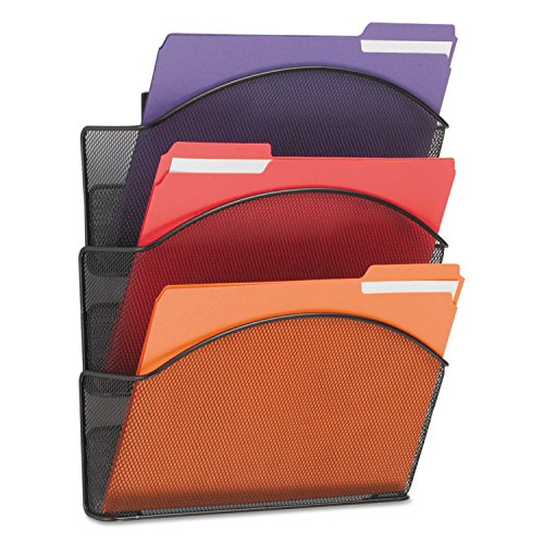 Onyx Steel Triple Wall Pocket, Letter, Black, 12 x 3 1/4 x 17 1/4