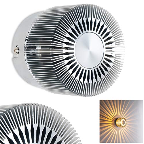 Wandlampe Cantoni, Wandleuchte aus Metall in Nickel-matt, Wandspot 1-flammig, 1 x G9, Wandstrahler mit Lichteffekt, ohne Leuchtmittel
